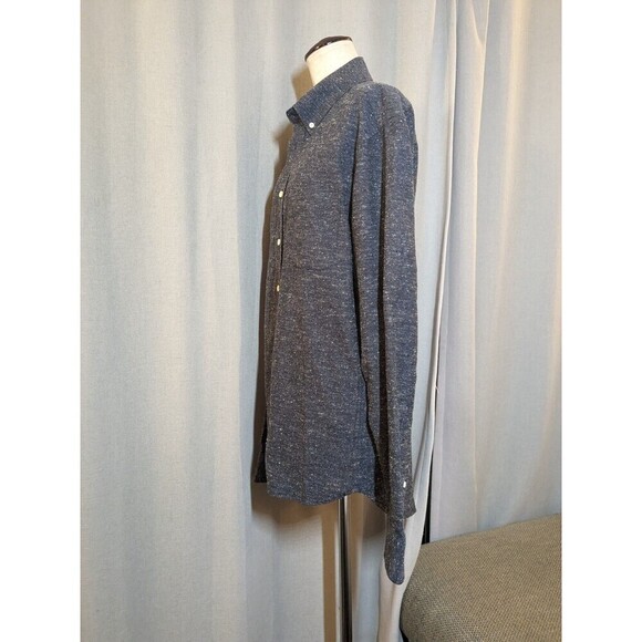 Taylor Stitch Heather Blue Shirt Button Down Long Sleeve Collar Size 40 Medium - Picture 2 of 6